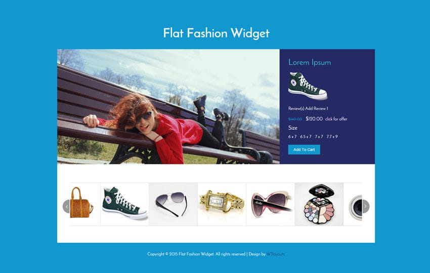 Flat Fashion Responsive Widget Template