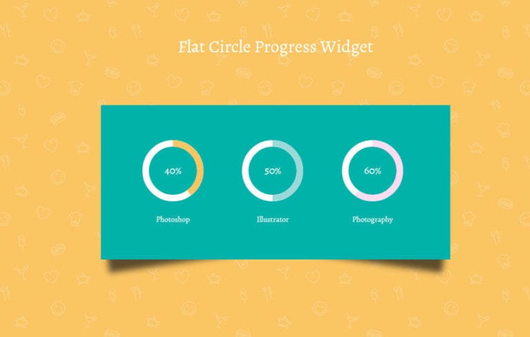 Flat Circle Progress Responsive Widget Template by w3layouts