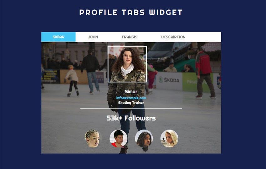 Profile Tabs Responsive Widget Template