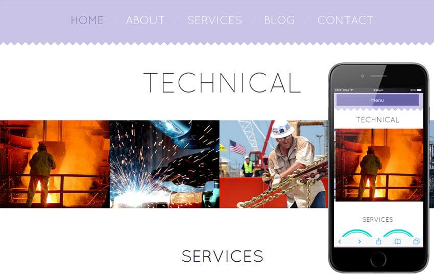 Technical a Industrial Category Flat Bootstrap Responsive Web Template