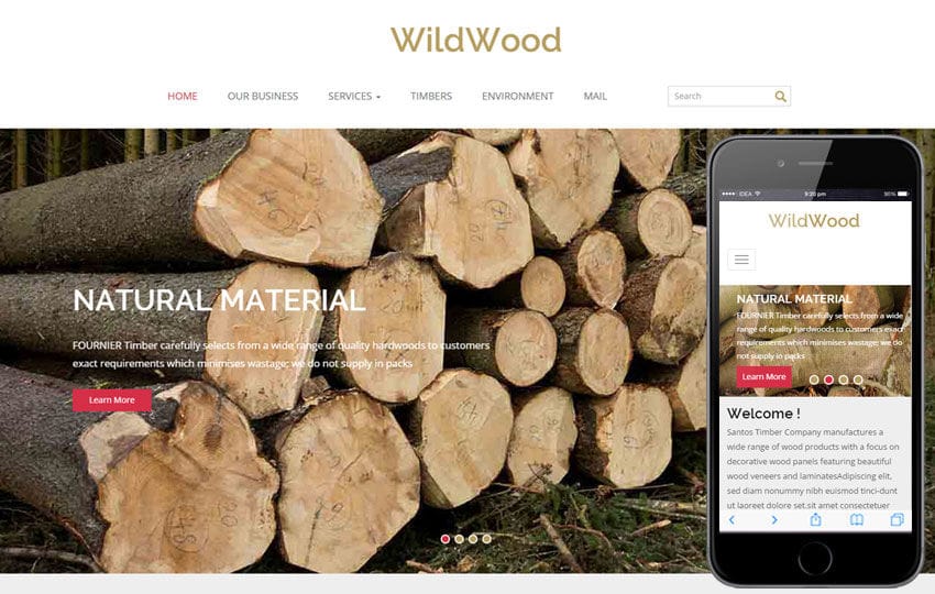 Wild Wood a Industrial Category Flat Bootstrap Responsive Web Template