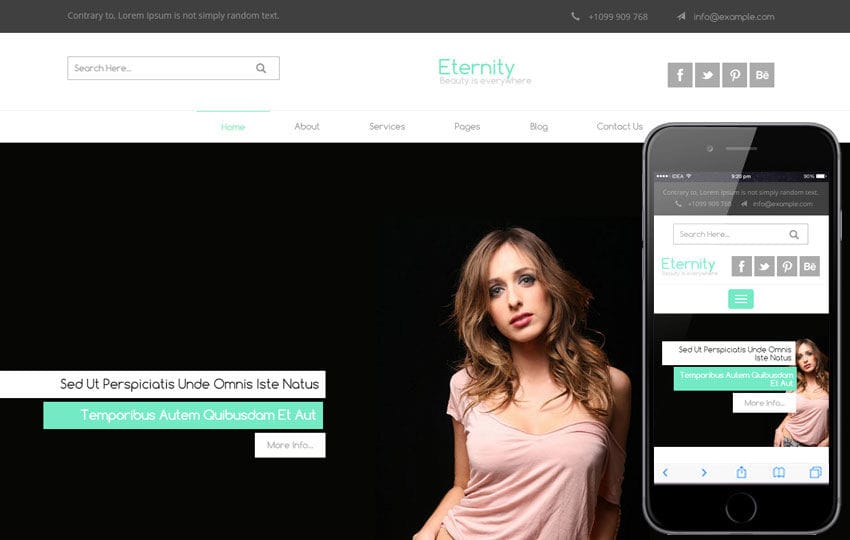 Eternity a Fashion Category Flat Bootstrap Responsive Web Template