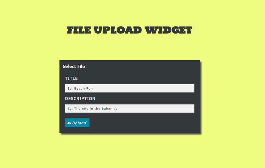 File Upload Template Html Free Download