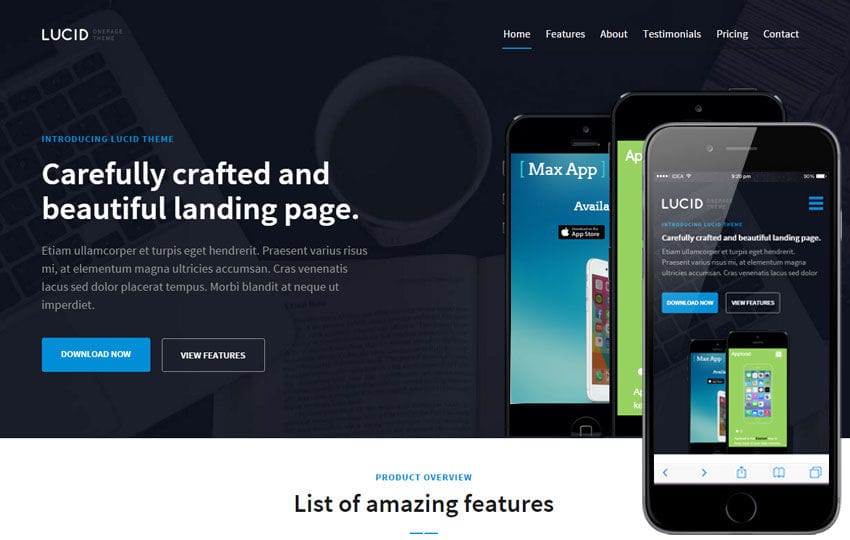 Lucid v1 a Mobile App Landing Flat Bootstrap Responsive Web Template