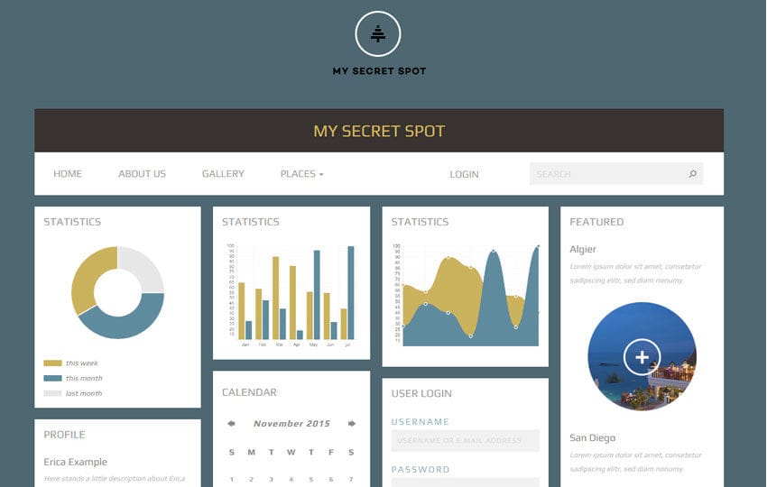 My Secret Spot UI Kit a Flat Bootstrap Responsive Web Template