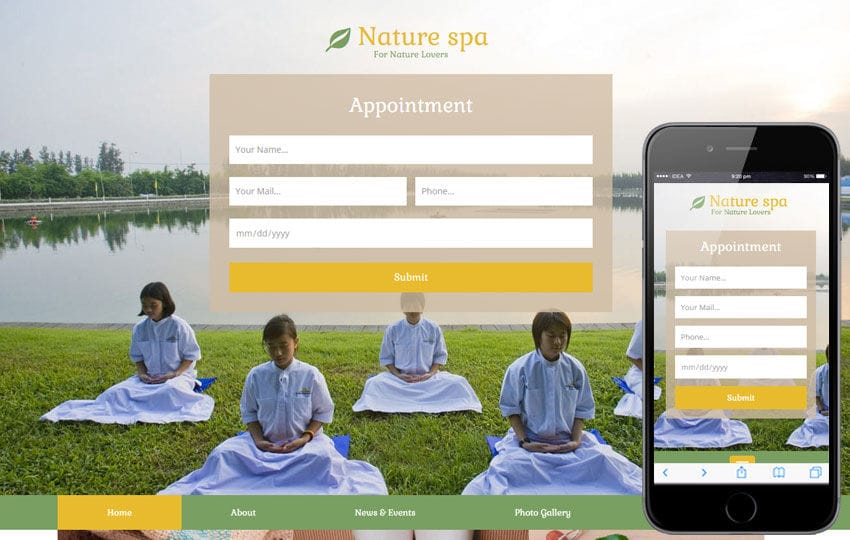 Nature Spa a Spa Category Flat Bootstrap Responsive Web Template