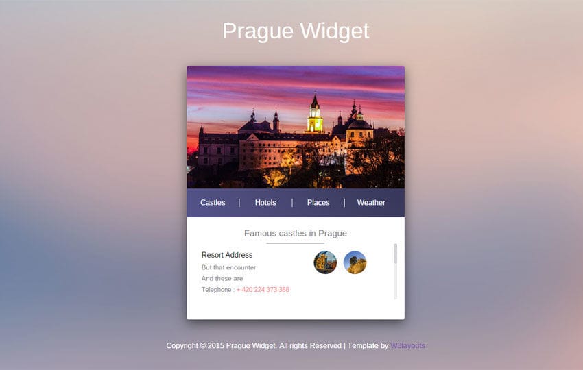 Prague City Responsive Widget Template