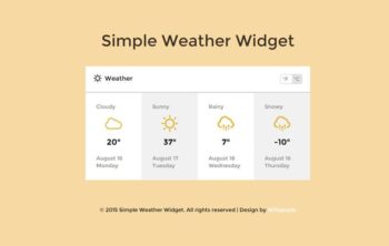 Simple Weather Widget Responsive Template by w3layouts