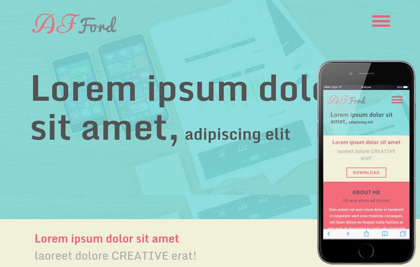 Afford a Personal Portfolios Flat Bootstrap Responsive Web Template
