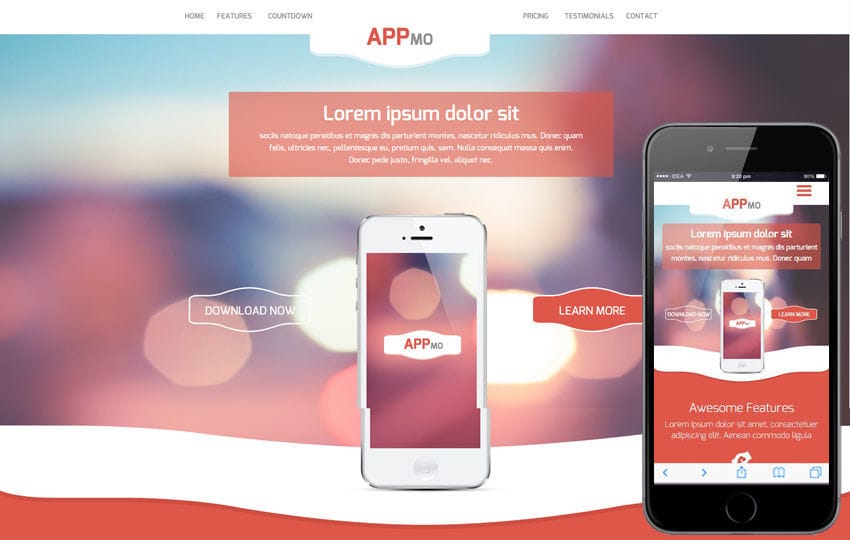 Appmo a Mobile App based Flat Bootstrap Responsive Web Template