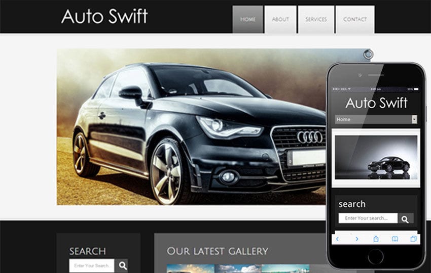 Auto Swift automobile Mobile Website Template