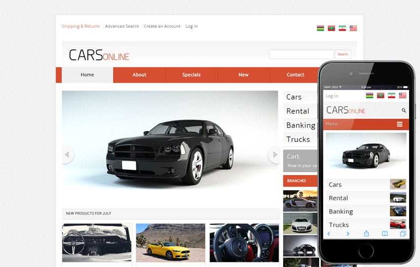Cars Online – Automobile Website Template