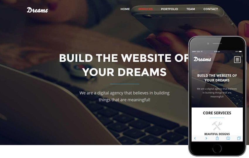 Dreams a Single Page Multipurpose Flat Bootstrap Responsive web template
