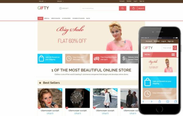 Gifty a Flat Ecommerce Bootstrap Responsive Web Template