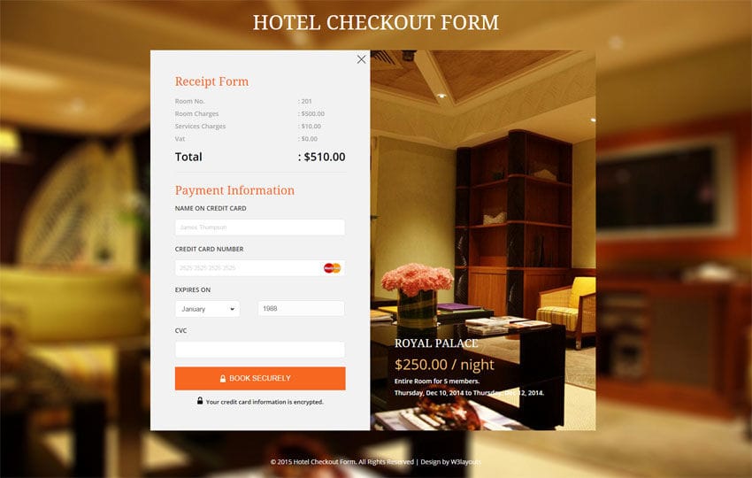 Book Checkout Template from w3layouts.com