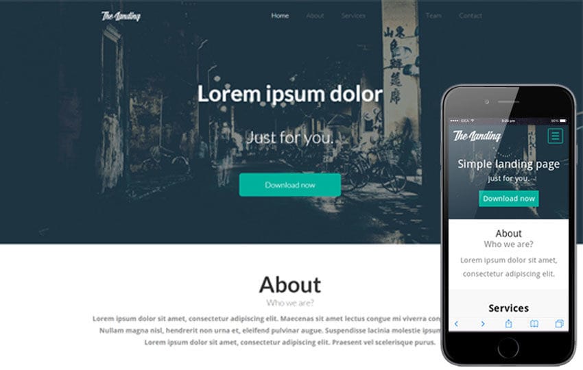 The Landing Page Flat Bootstrap Responsive Web Template