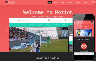 Motion a Personal Portfolio Flat Responsive Web Template by w3layouts
