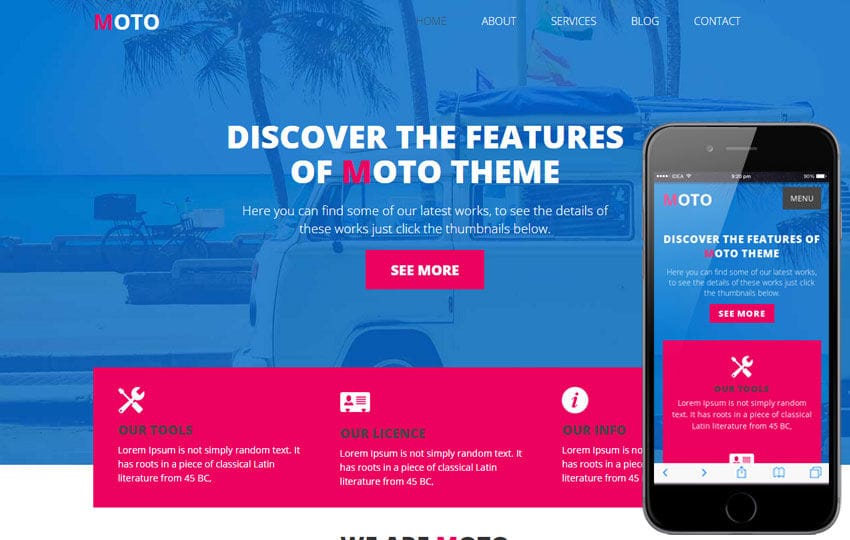 Moto a Transport Category Flat Bootstrap Responsive Web Template