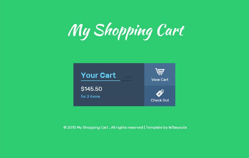 My Shopping Cart Responsive Widget Template