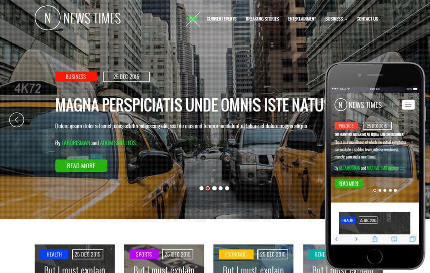 News Times a Entertainment Category Flat Bootstrap Responsive Web Template