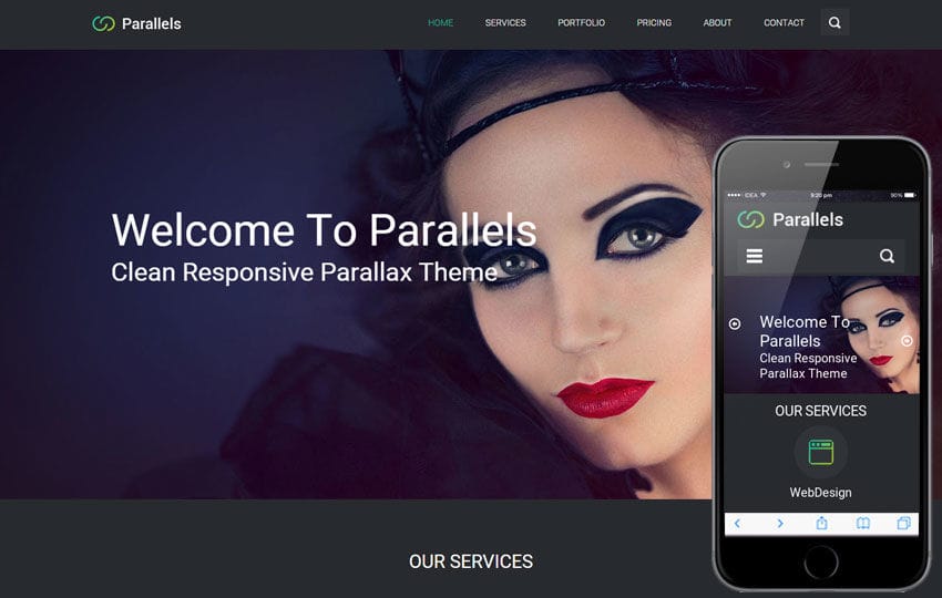 Parallels a Flat Corporate Responsive web template