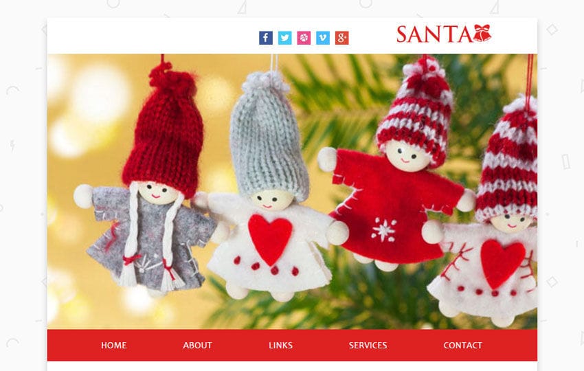 Santa a Newsletter Responsive Web Template