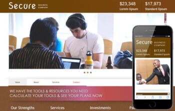 Secure Corporate Business Mobile Website Template