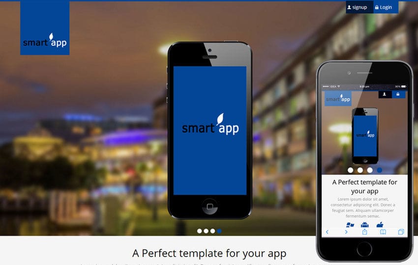 Smart App a App based Mobile Website Template