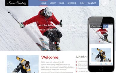 Snow Skating a Sports Category Flat Bootstrap Responsive web template