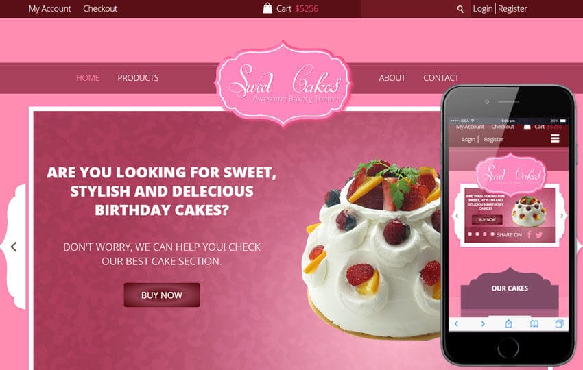 Cake Bakery Website - SA Coding Web