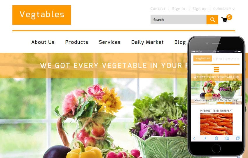 Vegtables a Agriculture Category Flat Bootstrap Responsive Web Template