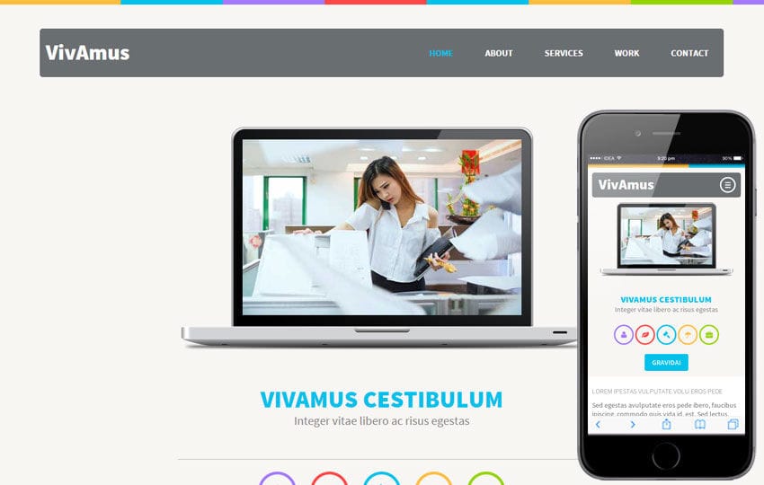 VivAmus a Corporate Portfolio Flat Bootstrap Responsive web template