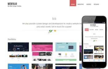 Webfolio - A Flat Responsive website template