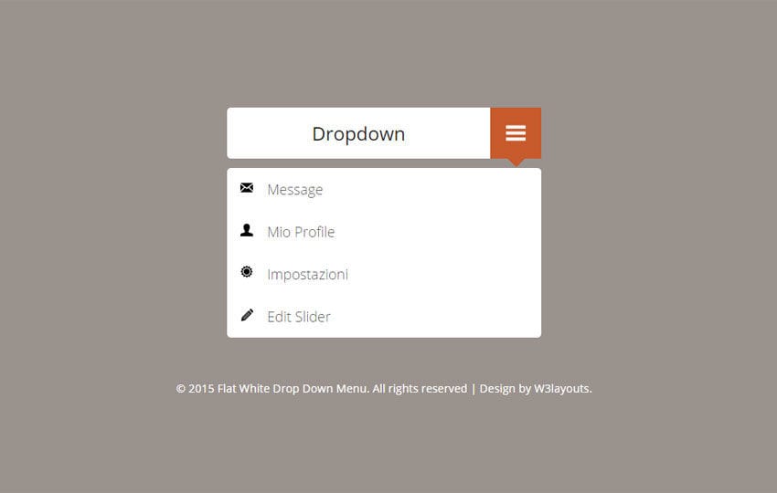 White Dropdown Menu Responsive Widget Template » W3Layouts