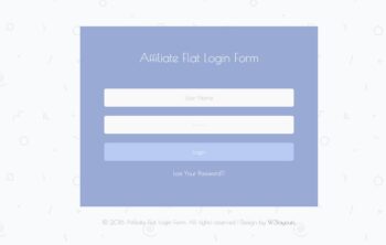 Affiliate Flat Login Form Responsive Widget Template