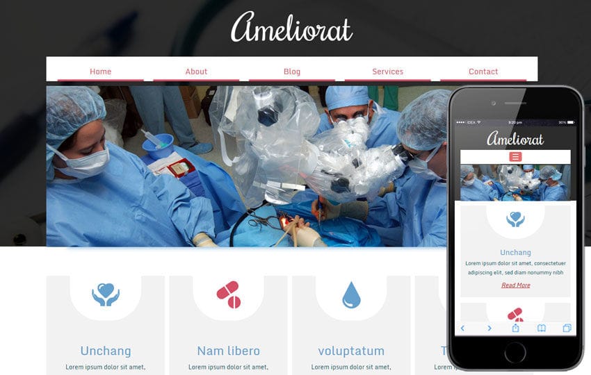 Ameliorat a Medical Category Flat Bootstrap Responsive Web Template