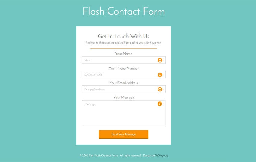 Contact form template