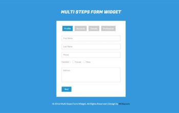 Multi Steps Form Responsive Widget Template – W3Layouts
