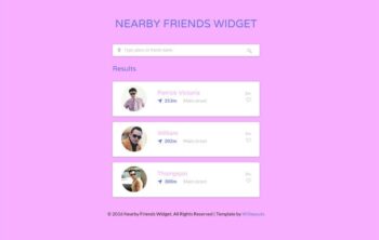 Nearby Friends Responsive Widget Template