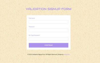 Validation Signup Form Responsive Widget Template » W3Layouts