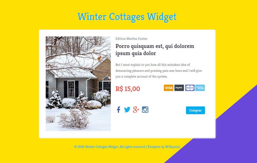 Winter Cottages Widget Responsive Template