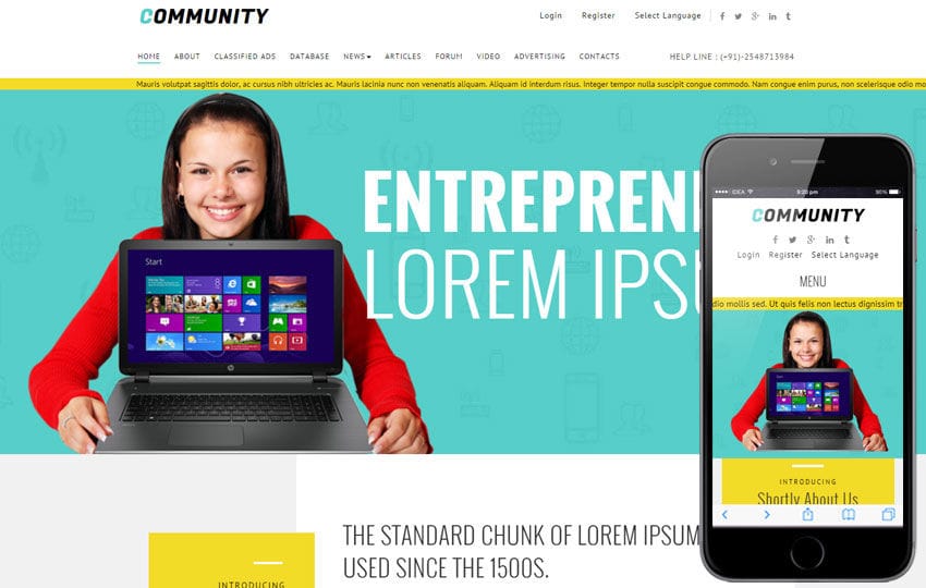 Community A Corporate Multipurpose Responsive Web Template