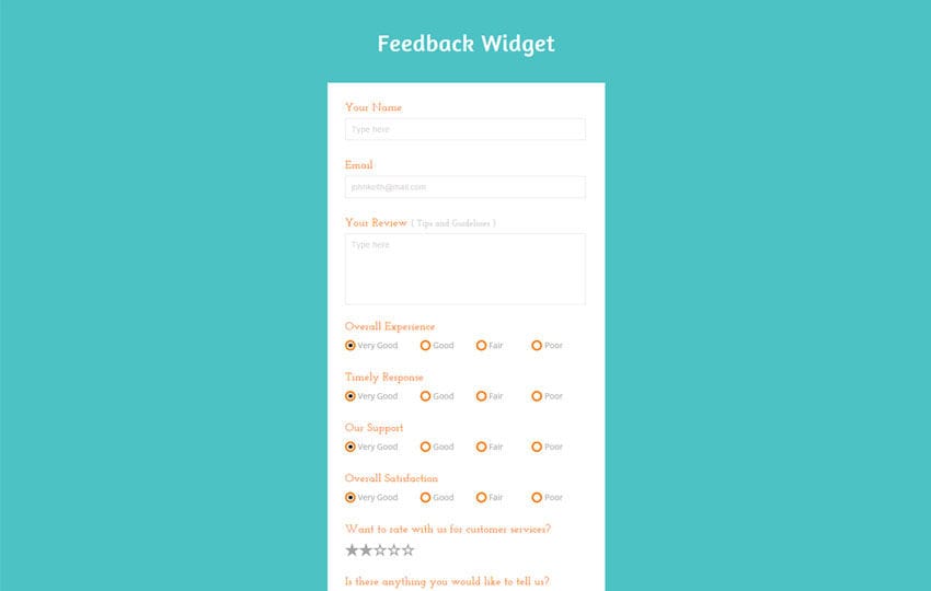 Feedback Form Bootstrap Html Template W3layouts