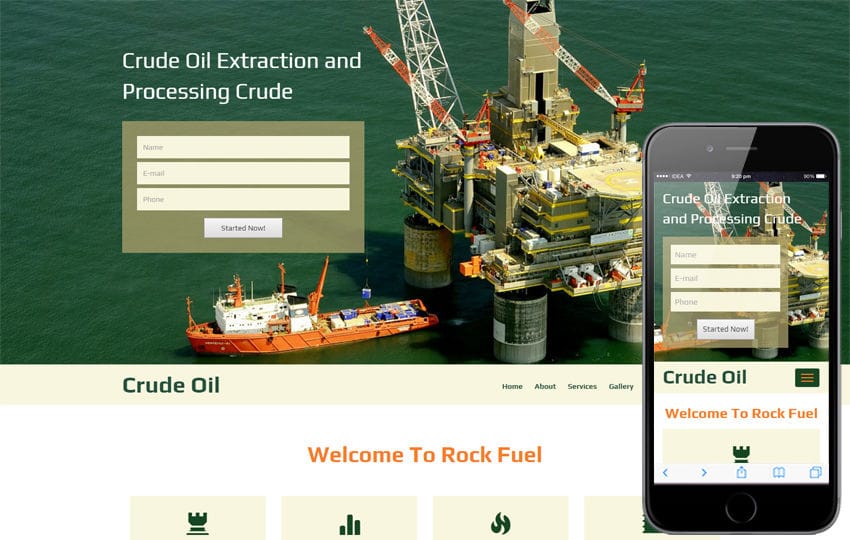 Crude Oil  A Industrial  Flat bootstrap Responsive web Template