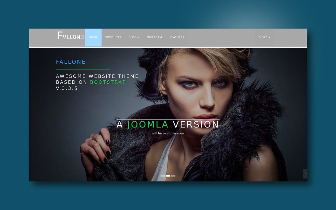 Fallone Awesome HTML5 Bootstrap Website Theme