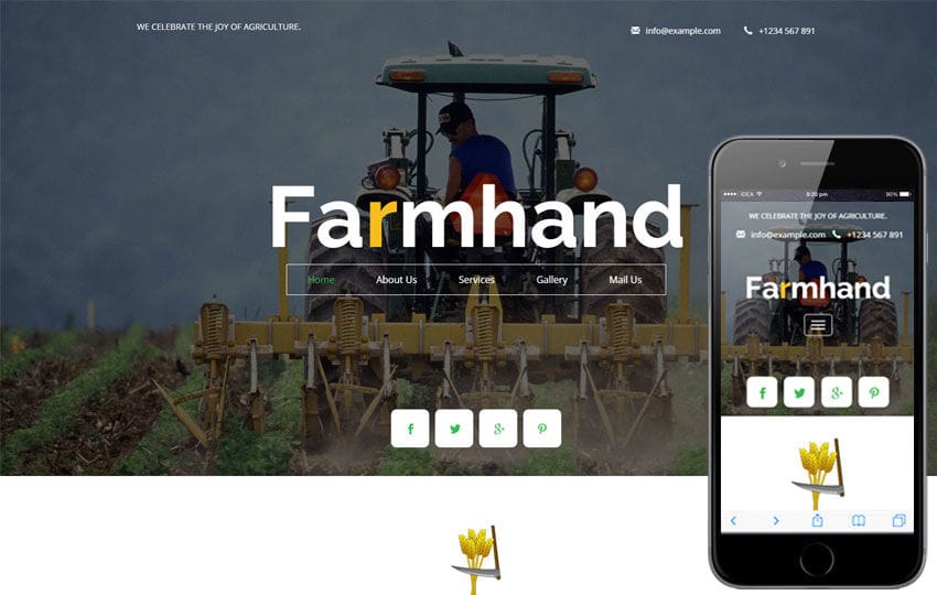 Farm hand a Agriculture Flat Bootstrap Responsive Web Template