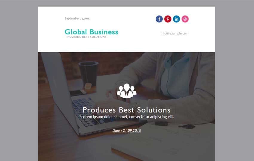 Global Business a Newsletter Category Responsive Web Template