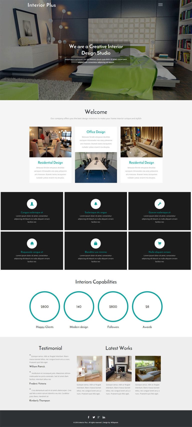 Interior Plus a Interior and Furniture Bootstrap Responsive  Template