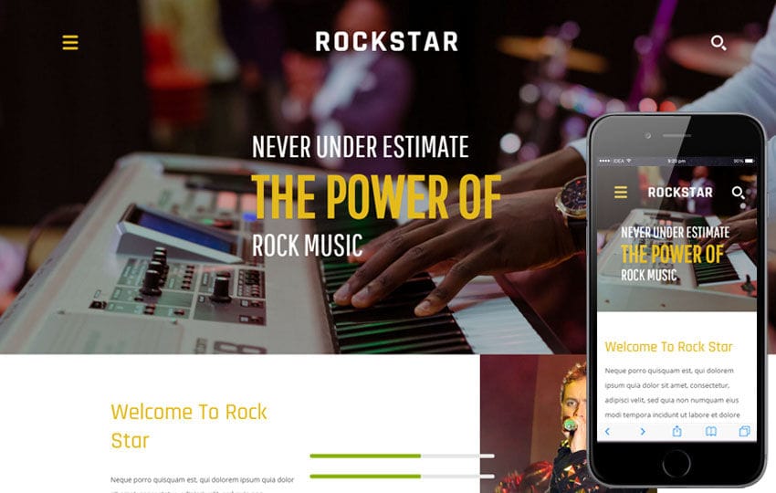 Rock Star a Entertainment  Flat Bootstrap Responsive Web Template