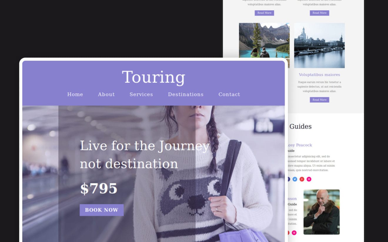 Touring a Newsletter Responsive Web Template